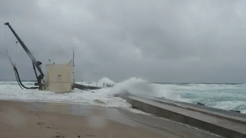 Handheld Hurricane Conditions Stock Footage 143196991