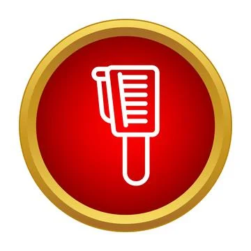 Handheld labeling tool icon in red circle Illustrazione stock