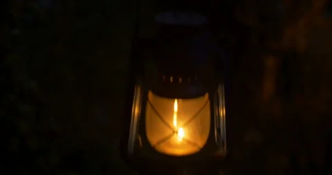 Handheld Lamp in Night Stock Footage 139228917