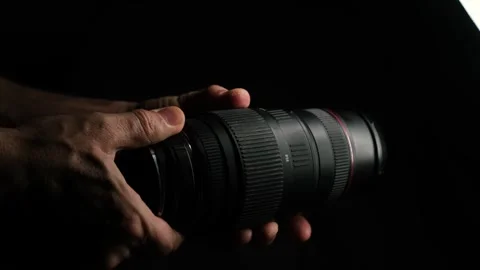 Handheld Lens Operation Close Up Stock Footage 329966520
