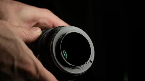Handheld Lens Operation Close Up Stock Footage 329966682
