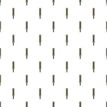 Handheld metal detector scanning security checkpoint seamless pattern Stock Illustration