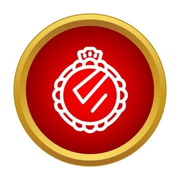 Handheld mirror with crown emblem icon design Stock Illustration