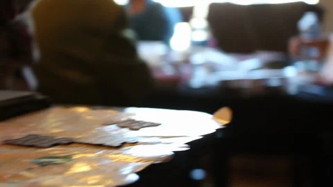 Handheld motion shot of scrapbook on desktop Stock Footage 115213241