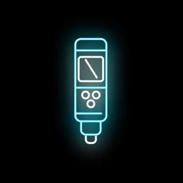 Handheld neon physical parameter measuring instrument icon Stock-Illustration