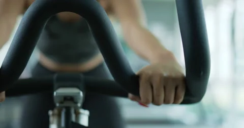 Handheld panning slow motion shot, Close up hand's of Asian young female Stockbeeldmateriaal 225029532