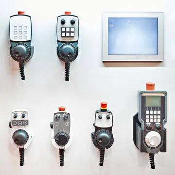 Handheld pendant stations Stock Photos