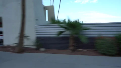 Handheld POV - Passenger Side Window Drive - No Gimbal - Palm Springs, CA - 2022 Stock Footage 221669317