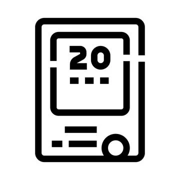 Handheld radiation detector displaying twenty units measuring radioactivity Stock Illustration