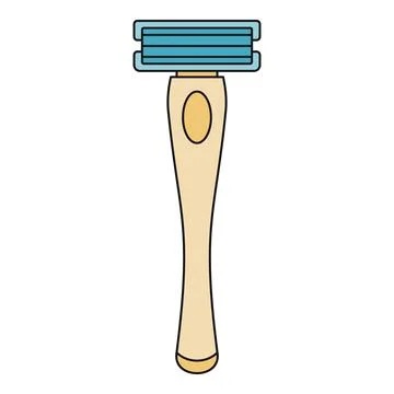 Handheld razor with multiple blades for shaving Illustrazione stock