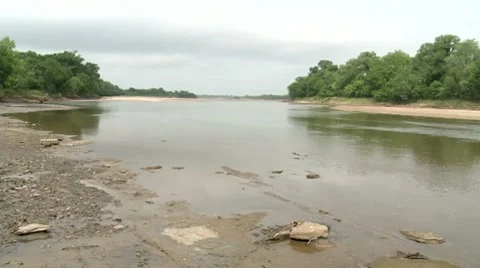 Handheld River Pan Stock Footage 8521536