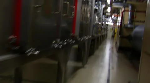 Handheld running through complex machine room Video stock 21532264