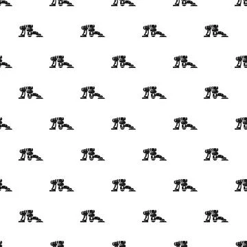 Handheld sander tool working process seamless pattern Stock Illustration