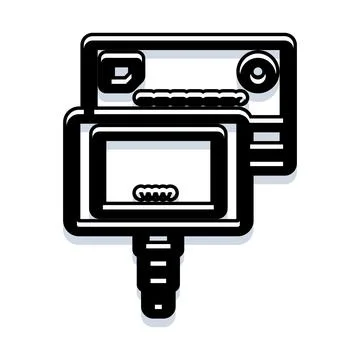 Handheld scanner device reading a payment card Illustrazione stock