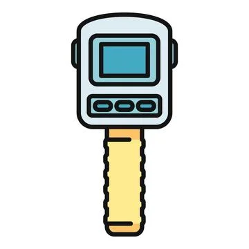 Handheld scanner device for security detection and inspection Stock Illustration