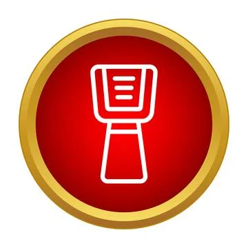 Handheld scanner icon representing barcode reading technology 스톡 일러스트
