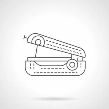 Handheld sewing machine flat line vector icon Illustrazione stock