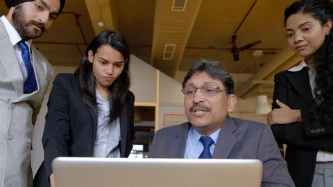 Handheld shot of Boss berates his team members and is disappointed with their pe Video stock 101936496