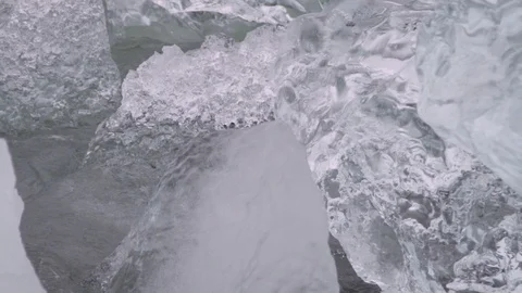 Handheld shot of floating ice Stock Footage 118654497