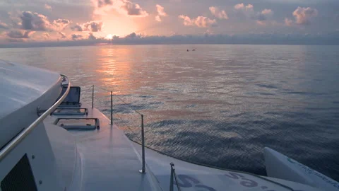Handheld shot of a man kayaking while the sun is setting Stock Footage 310539948