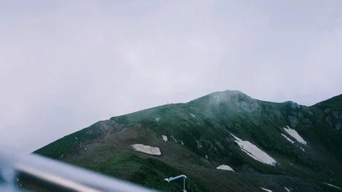 Handheld shot of man talking selfie while standing at observation point Stock Footage 122519477