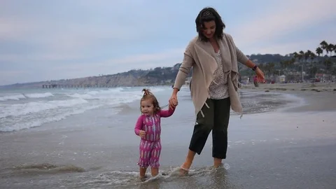 Mother Daughter Beach Stock Videos – Royalty-Free HD & 4K Videos Pond5