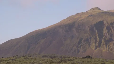 Handheld shot of Mountain Stock Footage 118654804