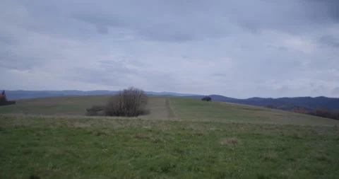 Handheld shot of mountain landscape Stock Footage 147633904