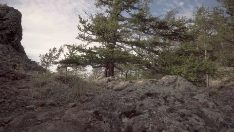 Handheld shot on a rock. Stock Footage 112607336