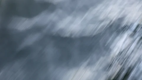 Handheld shot from side of ferry, focused on waters moving past. Stock Footage 86757874