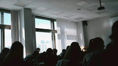Handheld shot of students in classroom 스톡 동영상 122510846