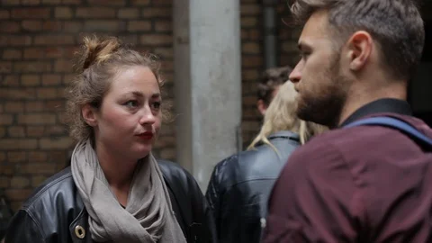 Handheld shot of two friends talking and sipping beer Stock-Footage 114847072