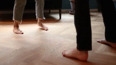 Handheld shot of two people dancing 스톡 동영상 114846703