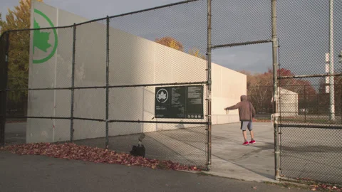 Handheld shot of an unrecognizable plan playing handball Stock Footage 322075020