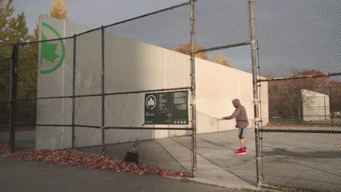 Handheld shot of an unrecognizable plan playing handball Stock Footage 328477615