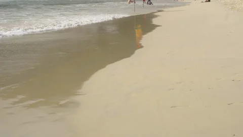 Handheld shot, walk on the beach Stock Footage 172230562