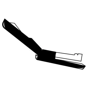 Handheld Stapler on White Background Illustrazione stock