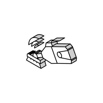 Handheld suction cleaner pool isometric icon vector illustration Stock Illustration