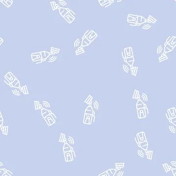 Handheld suction cleaner pool line seamless pattern 스톡 일러스트