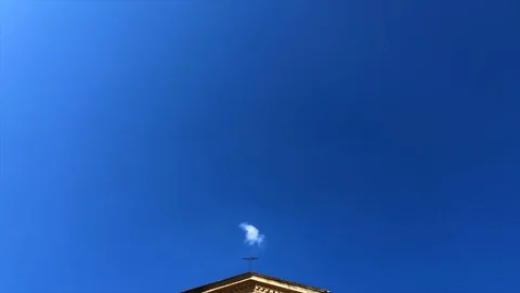 Handheld tilt down shot of building against clear sky Video stock 120430185