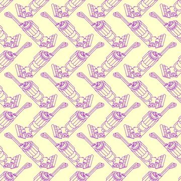 Handheld Vacuum Cleaner pattern seamless. House cleaning machine background Stockillustratie
