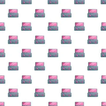 Handheld video game console abstract seamless pattern Stock Illustration