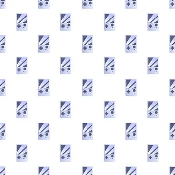 Handheld video game console retro gaming pattern Stock Illustration