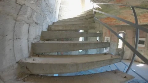 Handheld video inside a tower of Shumen Fortress, 2019 Stock Footage 323968863