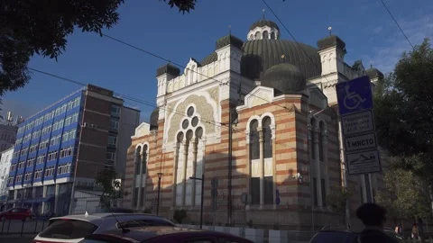 Handheld Video of Synagogue in Sofia Stock Footage 285552756
