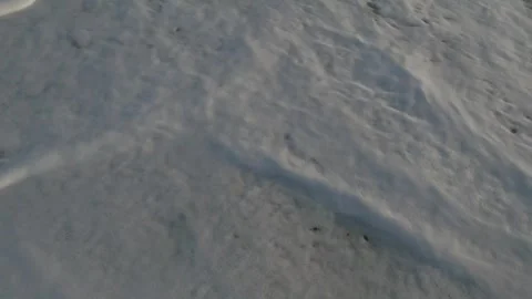 Handheld View of Dynamic Ocean Waves Rolling onto the Shore at Depok Beach Stock Footage 302524168