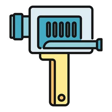 Handheld vintage video camera creating film media Stock Illustration