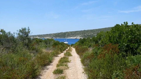 Handheld walking shot to the beach 動画素材 112798623