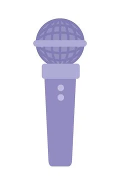 Handheld wireless microphone semi flat color vector object Stock-Illustration