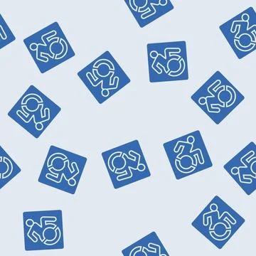 Handicap accessible glyph seamless pattern イラスト素材